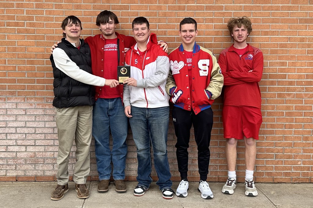 High School Knowledge Bowl team - Wyatt Cohoon, Jett Konkel, Kaydon Evans, Parker Arbuthnot, Thomas Schmidt