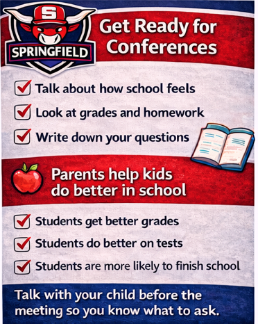 Get ready for conferences. Talk with your child before the meeting so you know what to ask.