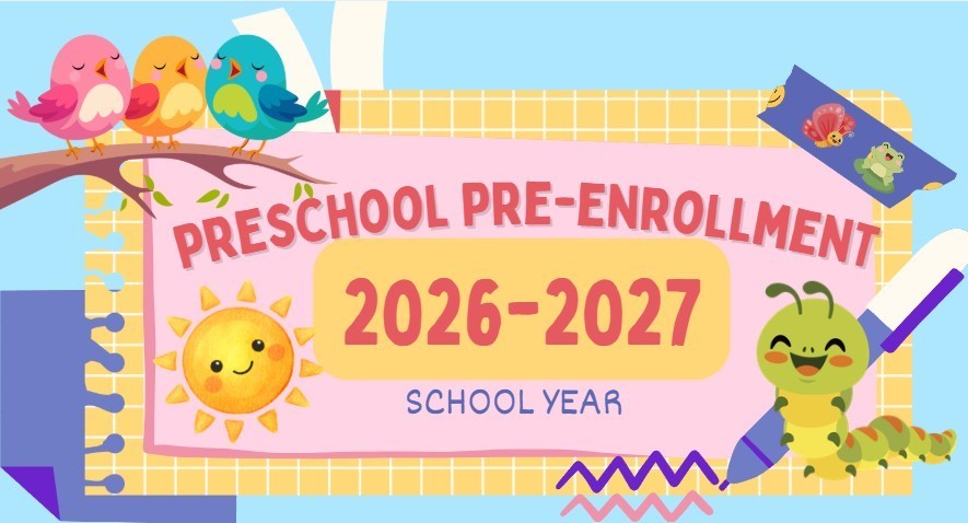 whimsical clipart of birds butterfly sun worm and frog Preschool Pre-Enrollment 2026-2027 School Year