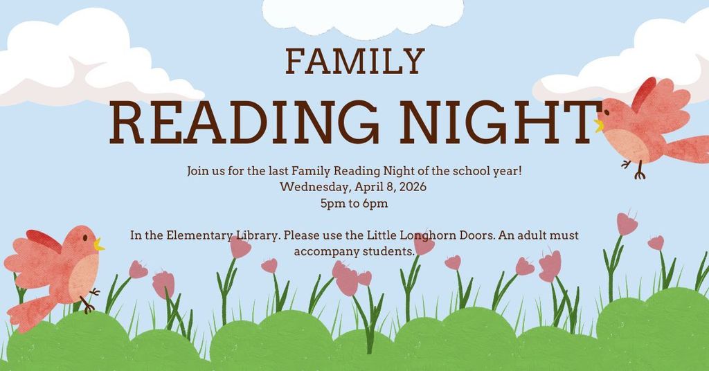 Wed 4-8-26 Family Reading Night