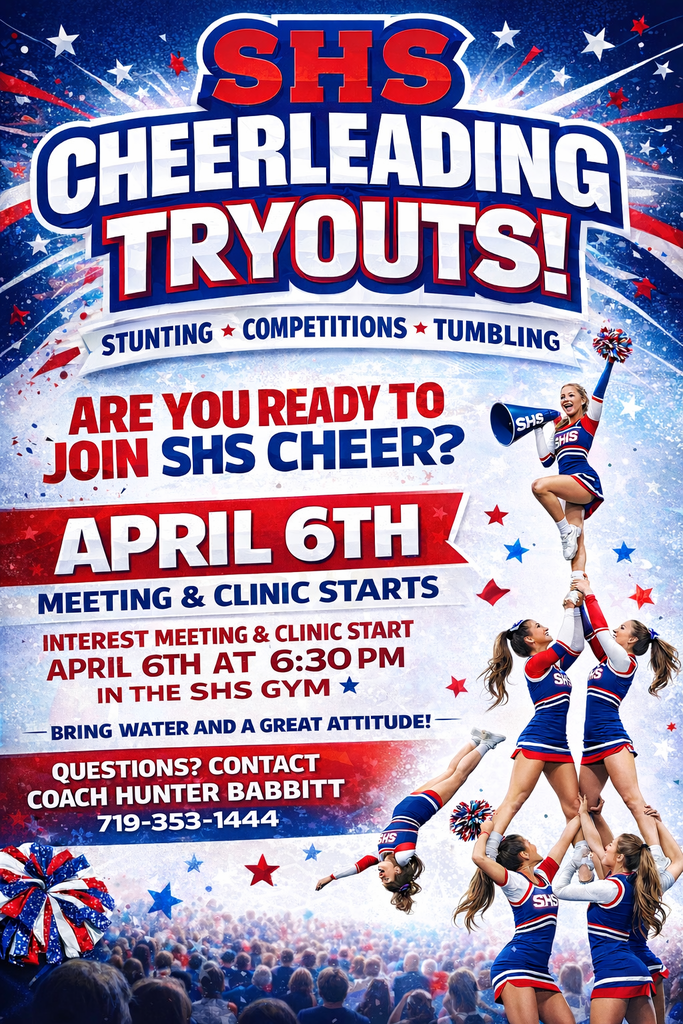 High School Cheer Tryouts April 25th