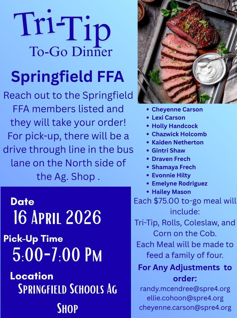 FFA Tri-Tip To- Go Dinner