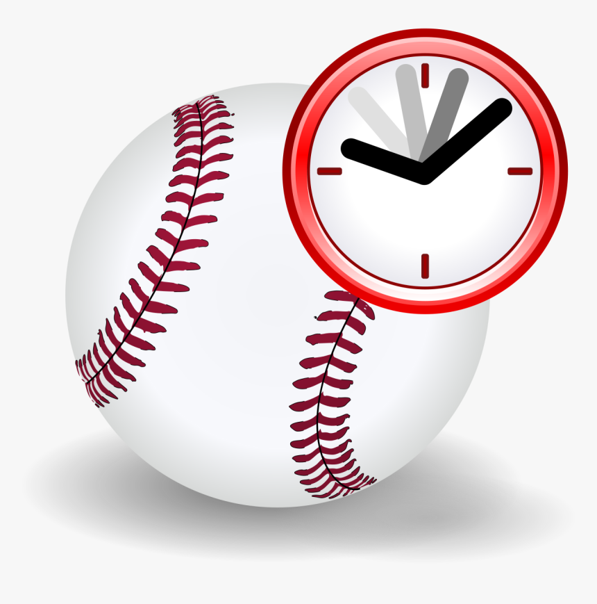 Baseball with clock image