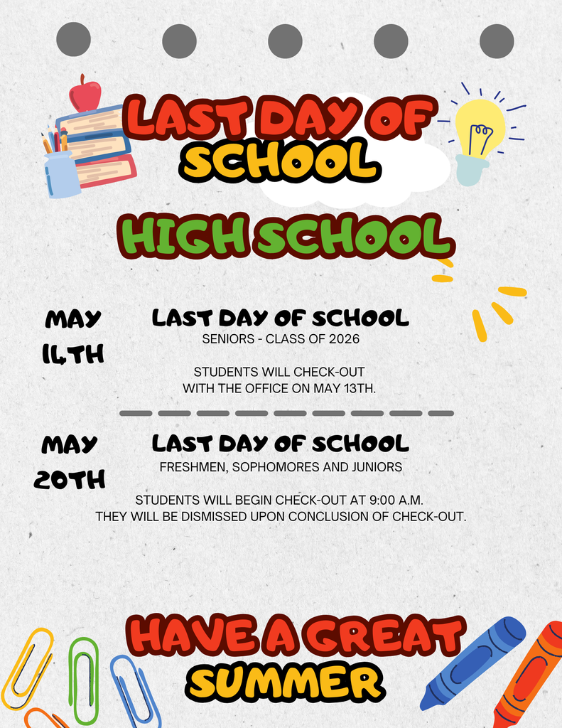 High School End of Year Information