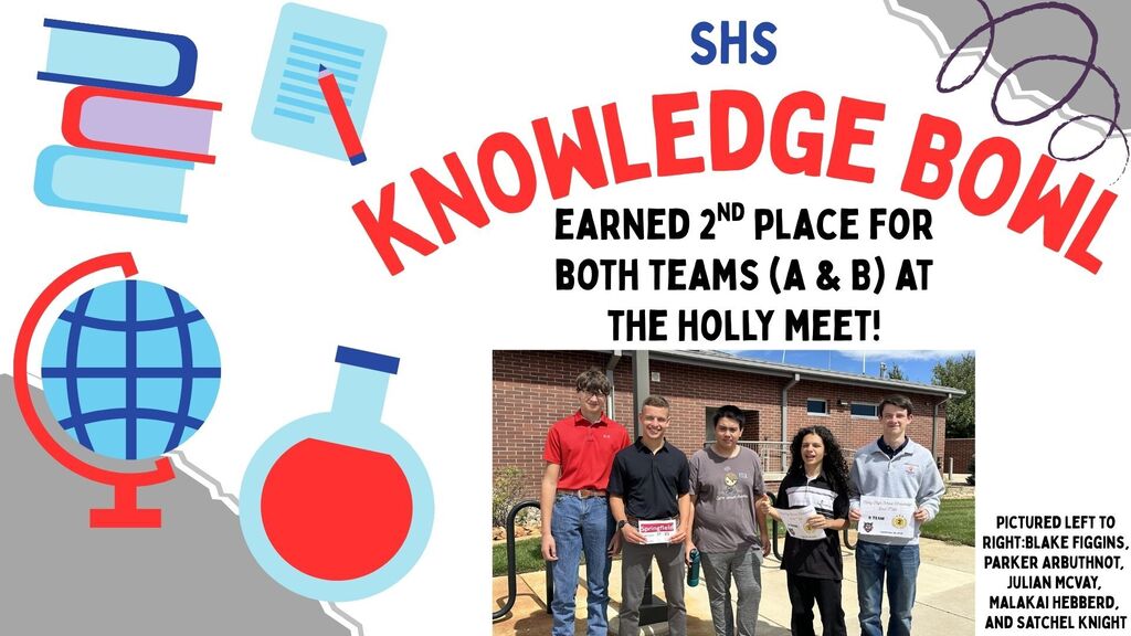 HS Knowledge Bowl Places 2nd at Holly Meet.