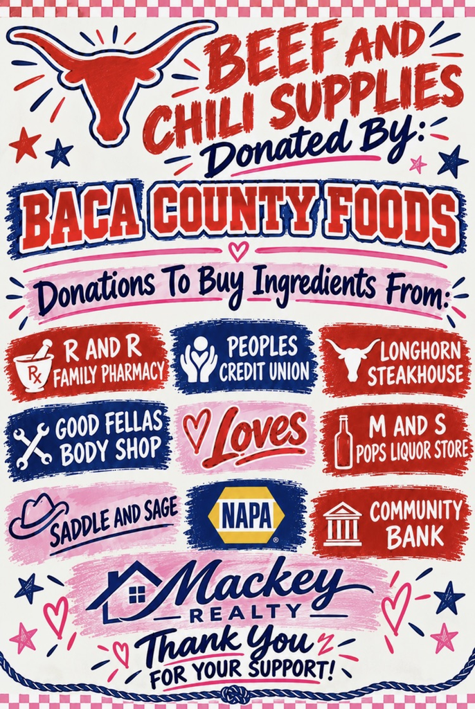 Thank you to the sponsor of the chili supper