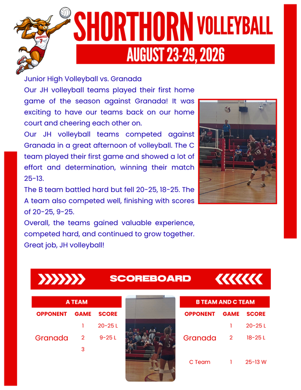 JH Volleyball - 8/30/2026