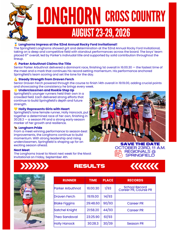 Cross Country - 8/30/2026