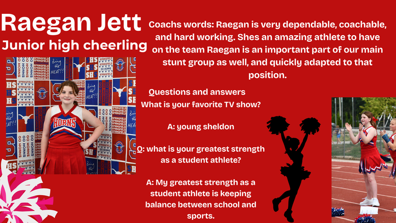 JH Cheer Athlete of the Week - Raegan Jett