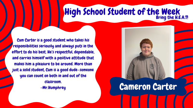 Student of the Week - Cameron Carter