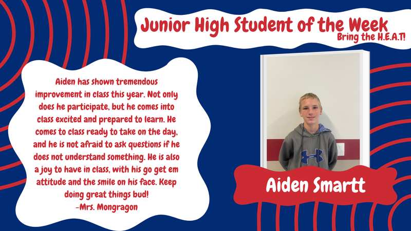 Student of the Week - Aiden Smartt
