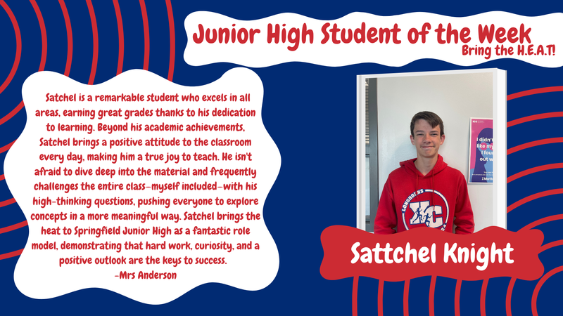 Student of the Week - Satchel Knight