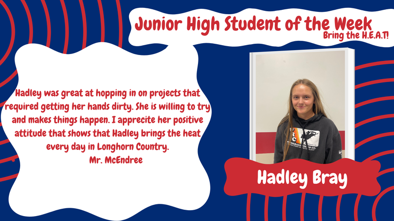 Student of the Week - Hadley