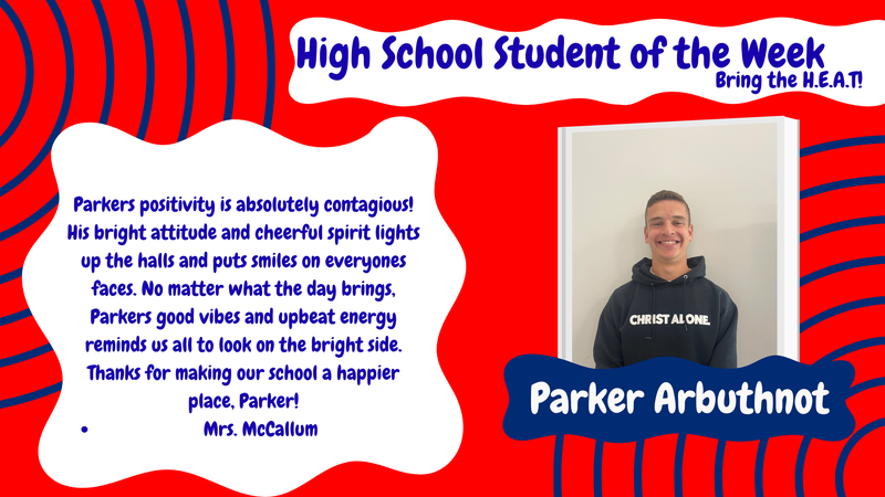 Student of the Week -Parker Arbuthnot