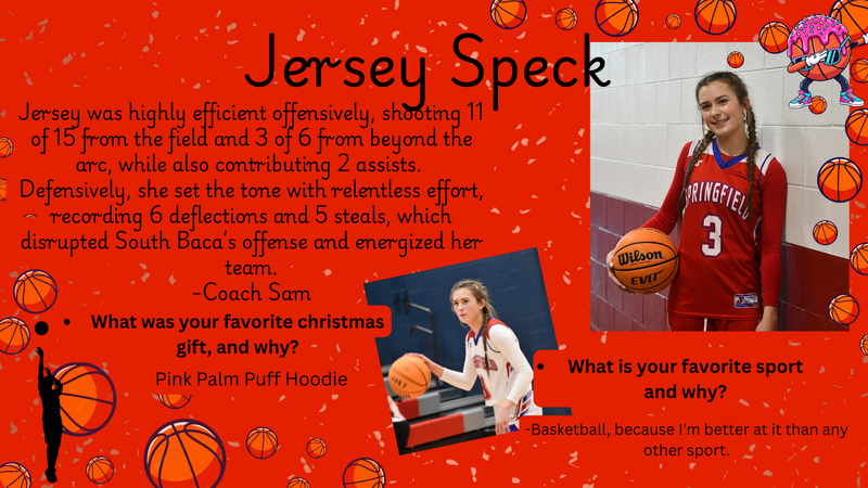 Player of the Week - Jersey Speck