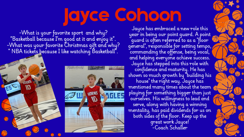 Player of the Week - Jayce Cohoon