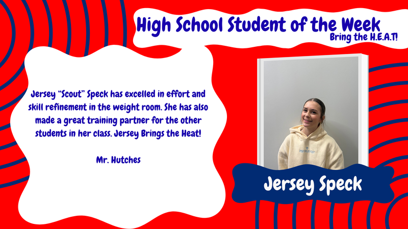 High School Student of the Week - Jersey Speck