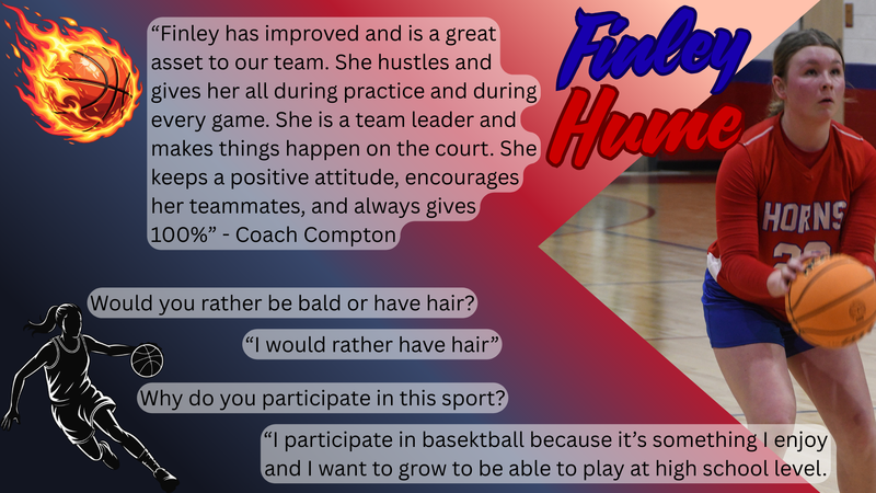 Junior High Basketball Athlete of the Week - Finley Hume
