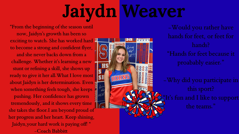 High School Cheer - Jaidyn Weaver