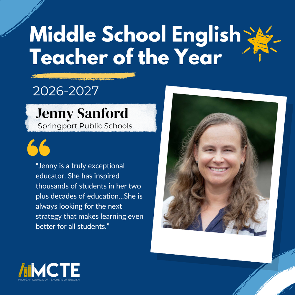 Jenny Sanford MCTE Teacher of the Year