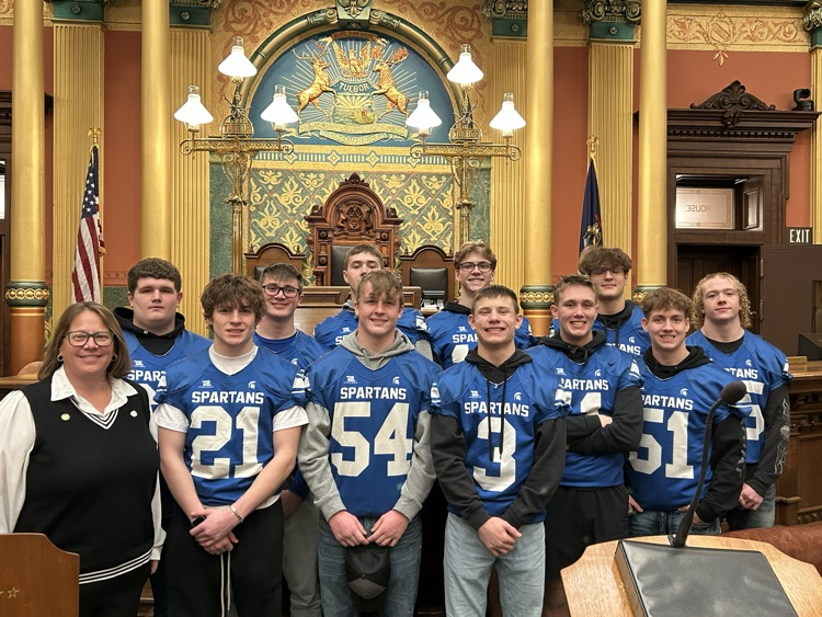 2025 Football team visiting the State Capitol