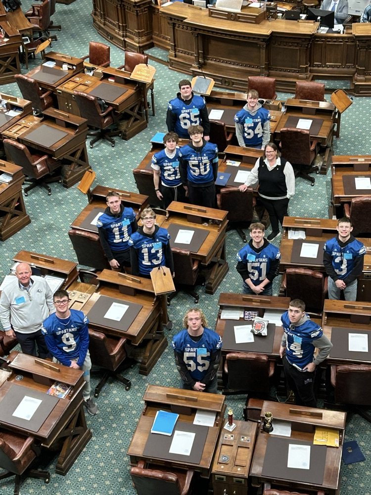 2025 Football team visiting the State Capitol