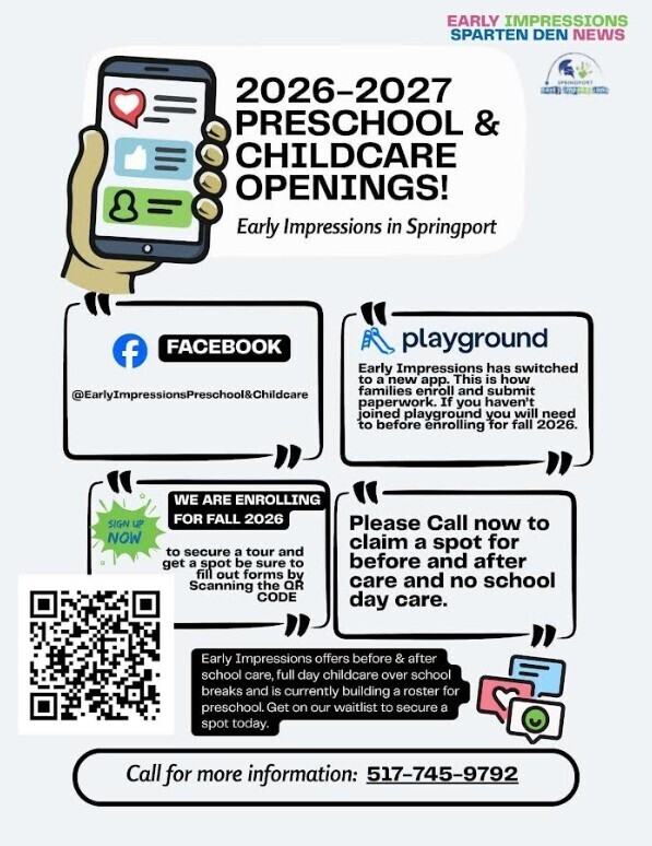 Pre-School and Childcare Flyer 2026
