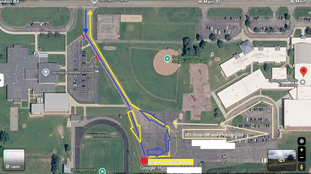 SMS/SES Traffic pattern for drop-off and pick-up