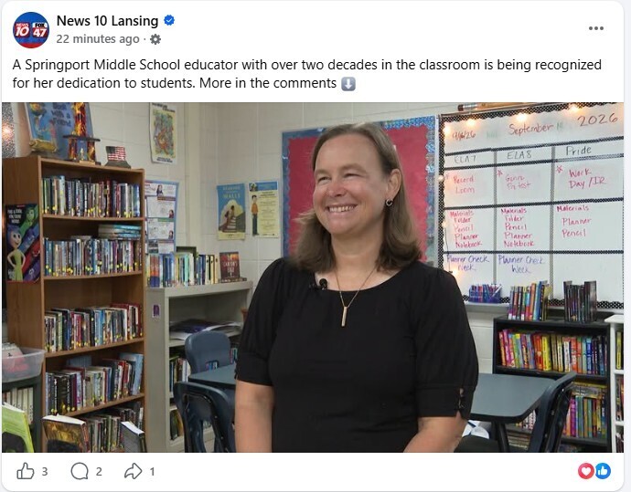 Mrs. Jenny Sanford featured on WILX News 10.