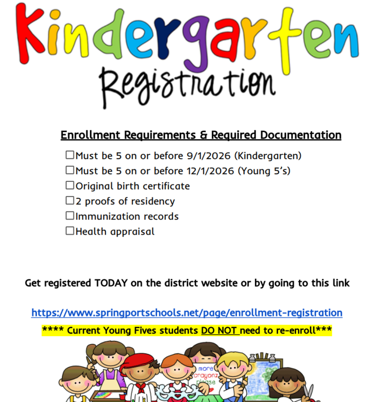Kindergarten Registration Requirements