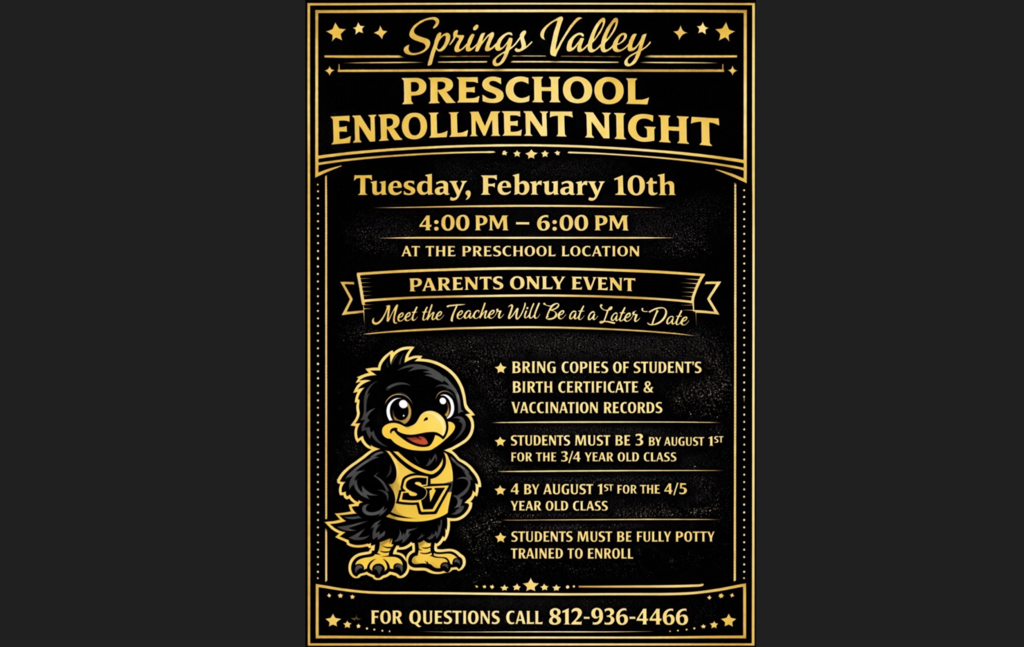 2026 Preschool Enrollment Night Flyer