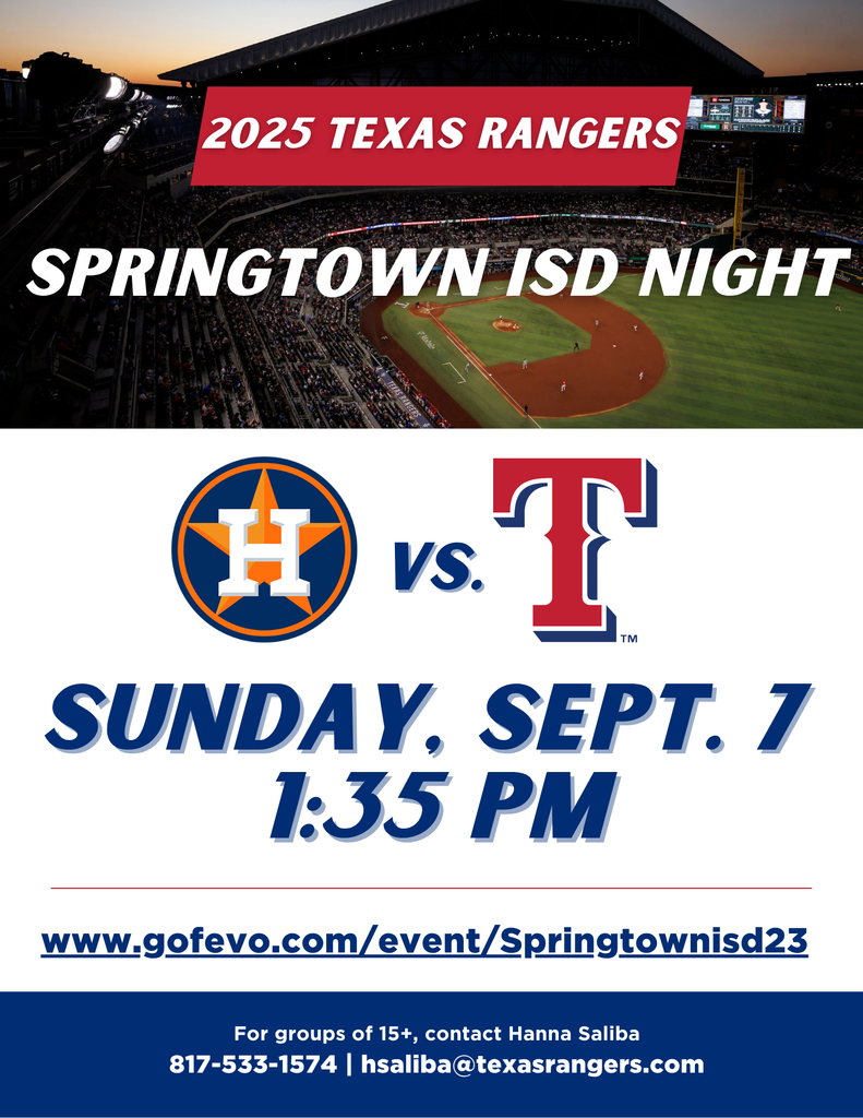 Springtown ISD Night at Ranger Stadium