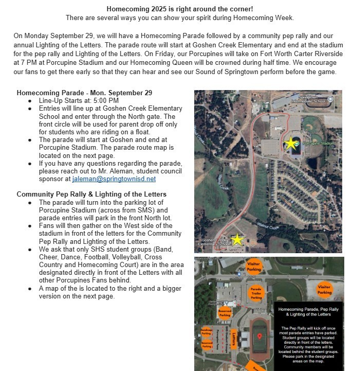 Homecoming Info