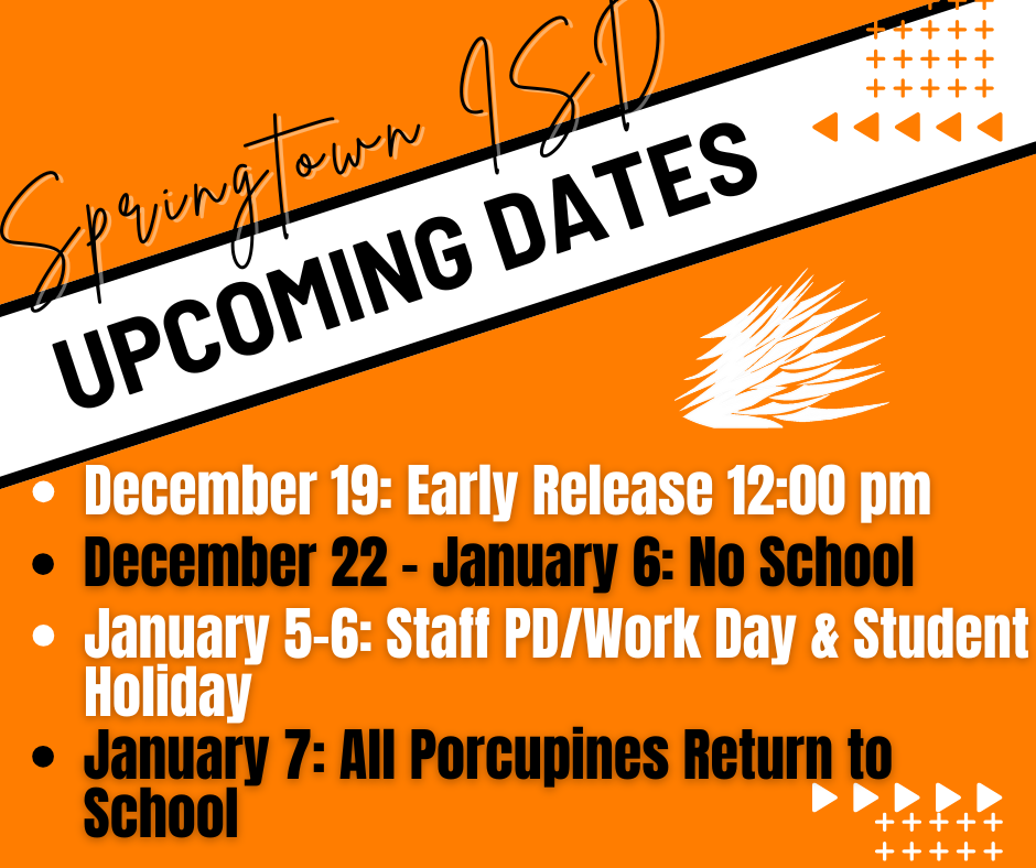 Important Upcoming Dates