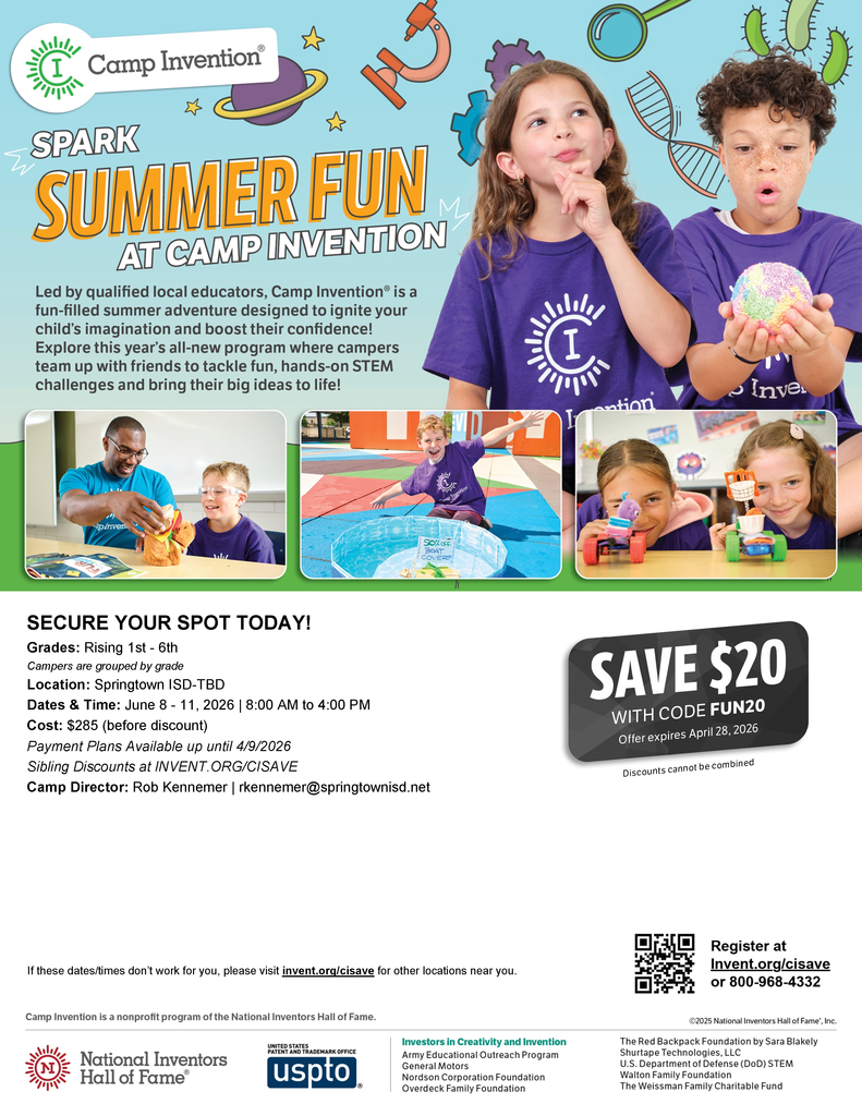 Camp Invention - English Flyer