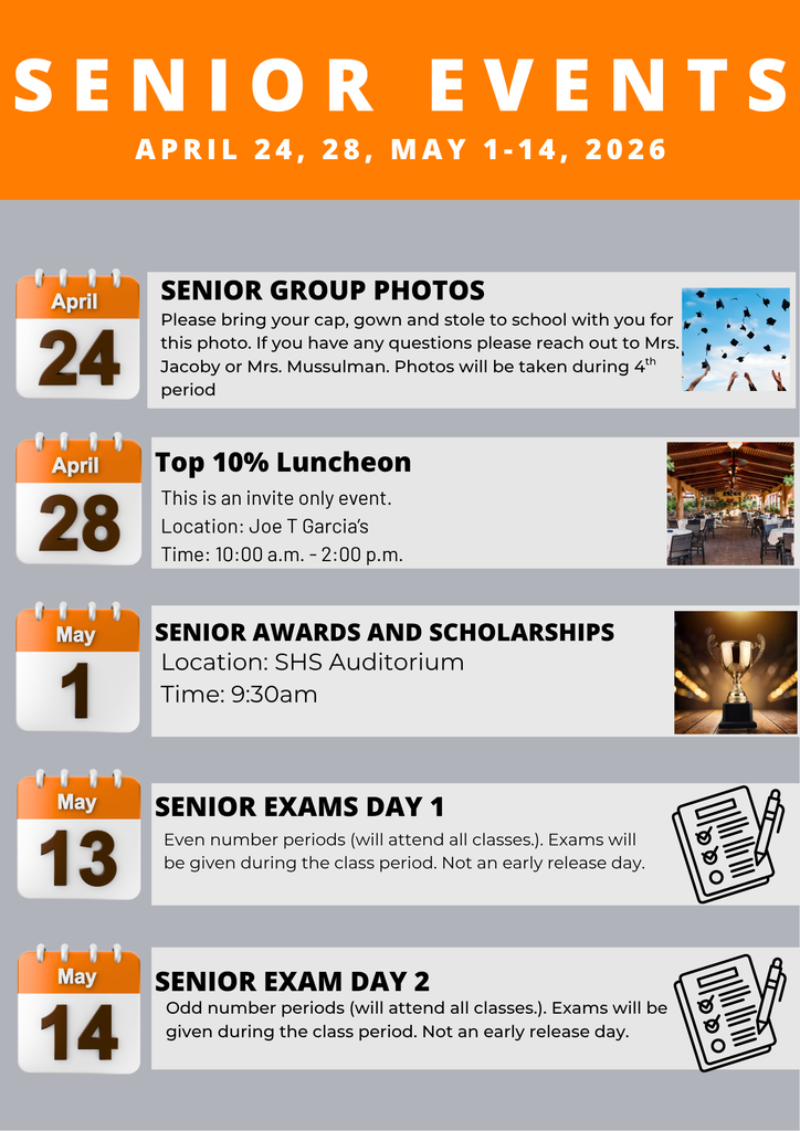 Senior Events Graphic