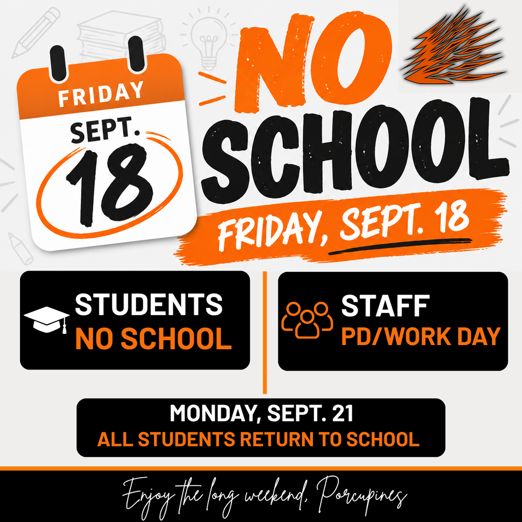 No School Friday Sept. 18