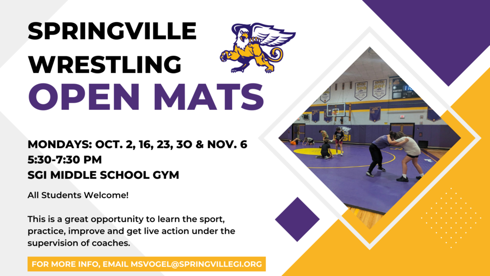 Springville Wrestling Open Mats Springville High