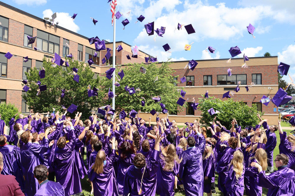 cap toss at graduation