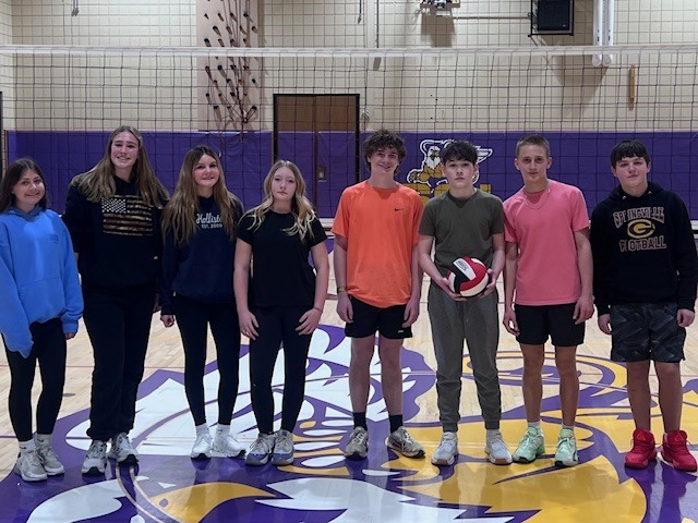 winning 8th grade volleyball team