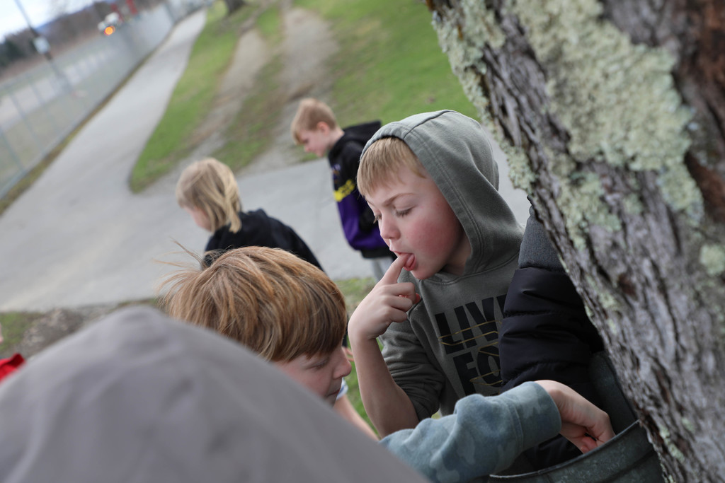 a student tries the sap