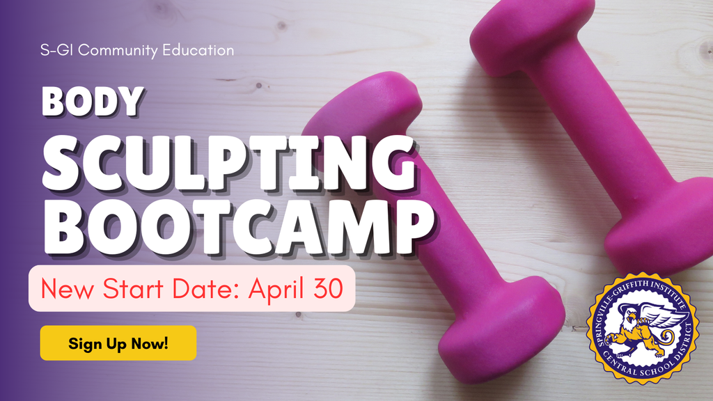New date for Body Sculpt Class - April 30. 