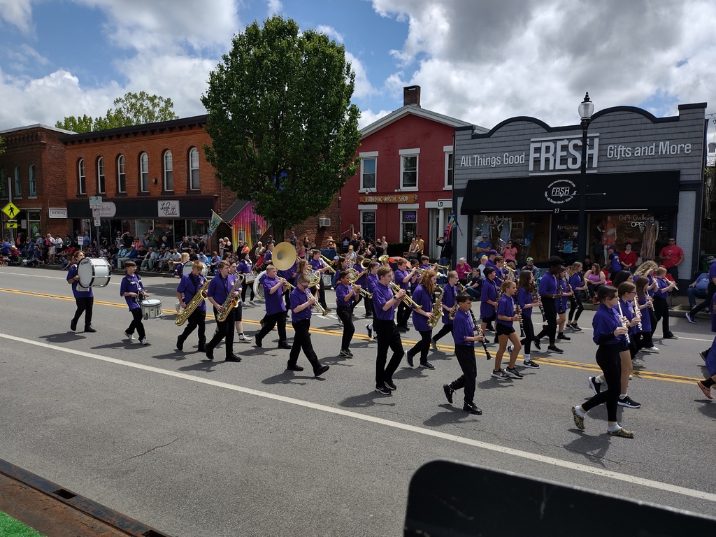 Band marching in Pageant Parade
