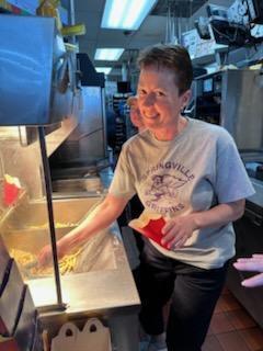 serving fries