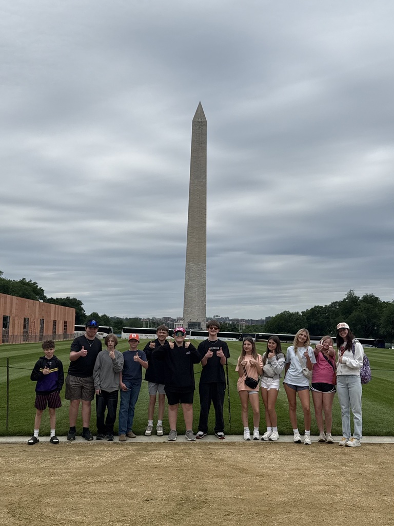 in front of the Washington monument.