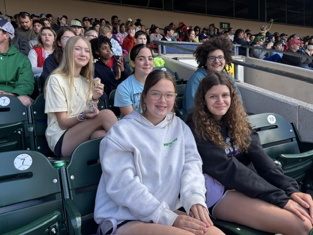 Students at the Bison's Game.