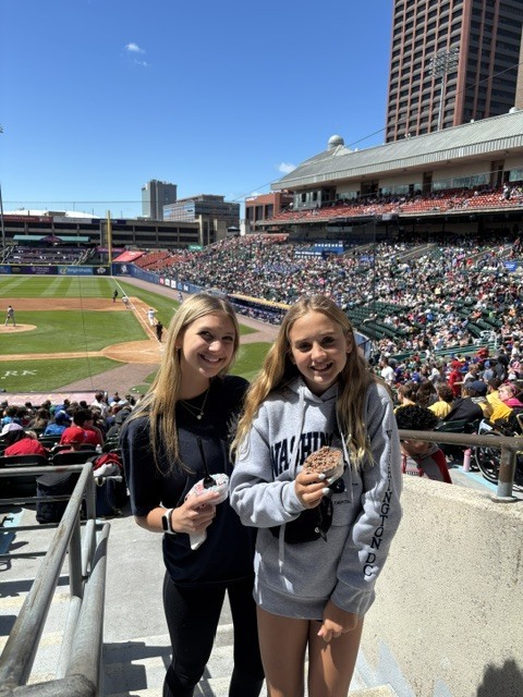 Students at the Bison's Game.