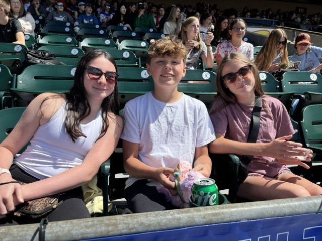 Students at the Bison's Game.
