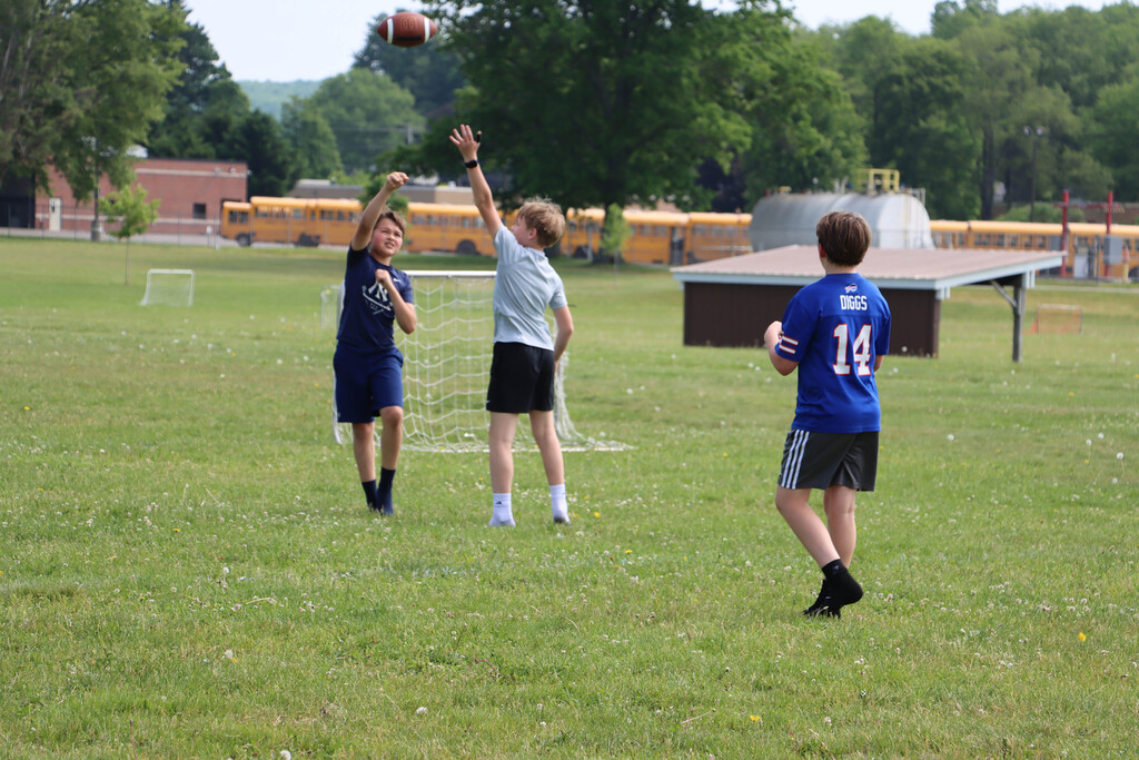 Students play speedball.