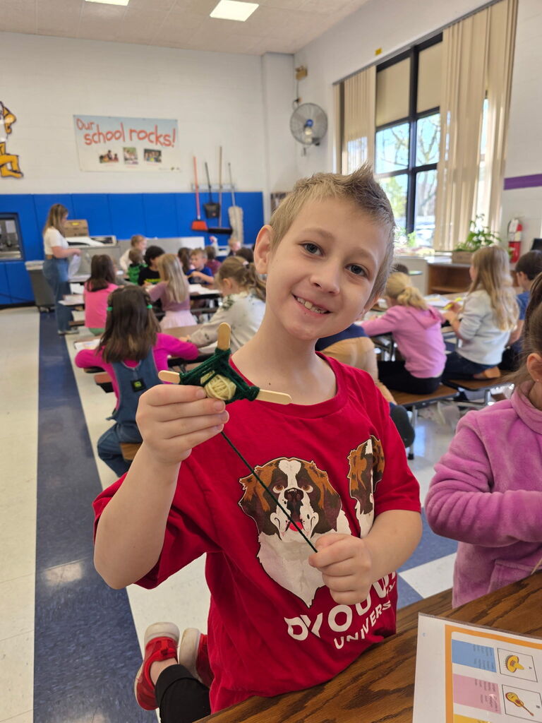 student make a craft
